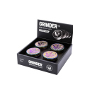 Grinder Icy "GEOMETRICAL LEAF" Metal, 4-tlg.: Ø 50 mm