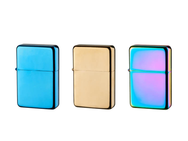 Sturmfeuerzeuge Metall "Rainbow"mit Reibrad, Windproof, 12er Display