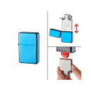 Sturmfeuerzeuge Metall "Rainbow"mit Reibrad, Windproof, 12er Display