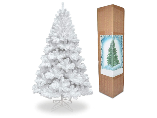 Künstlicher Weihnachtsbaum mit 230 Zweigspitzen, 120 cm, Weiß, UVP: 35,10 Euro