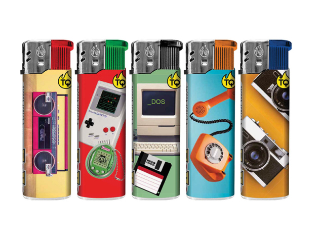 Elektrofeuerzeuge "RETRO" ; 50er Display*