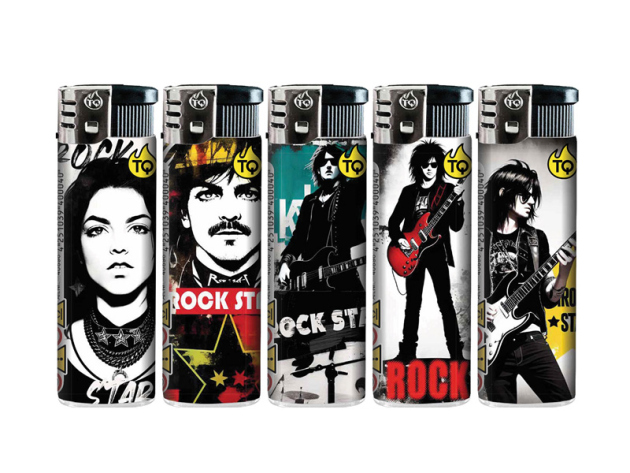 Elektrofeuerzeuge "ROCK STAR" 50er Display