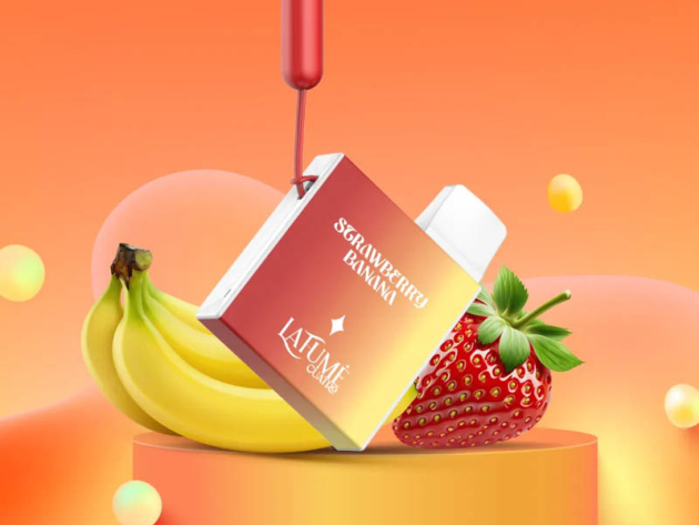 Lafume Cuatro - Strawberry Banana (Erdbeere, Banane) - E-Shisha - 20mg - 600 Züge