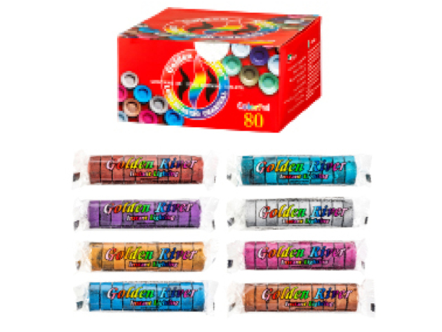 Golden - Bunte Shishakohle - lang brennend