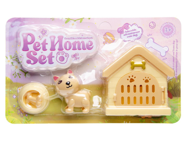 Hund mit Haus und Napf, einzeln