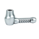 Metallpfeife "Alu Pipe", silber-grau; 11,5 cm