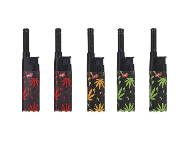 Stabfeuerzeuge Colorflame "Leaves", 50er Display