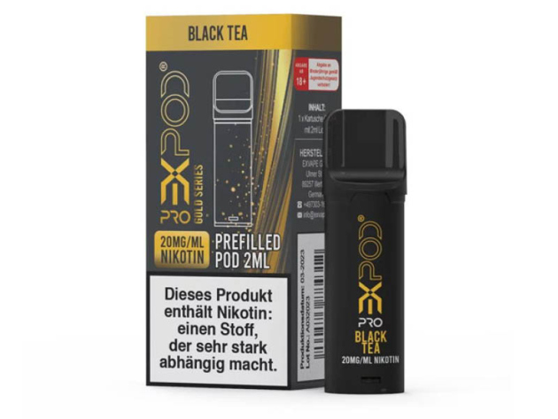 Expod Pro POD - Gold Series "Black Tea" (Schwarztee) - E-Shisha 20mg - 600 Züge - einzeln