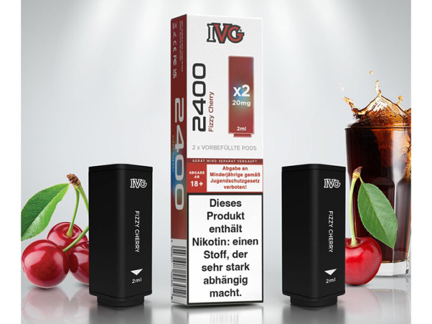 IVG 2400 - Prefilled Pod - Fizzy Cherry (Kirsche, Cola) - 20mg - 2er Set