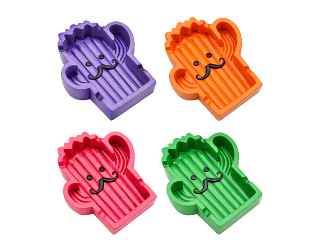 Aschenbecher  "Kaktus"; 4-fach sortiert; 8er Display