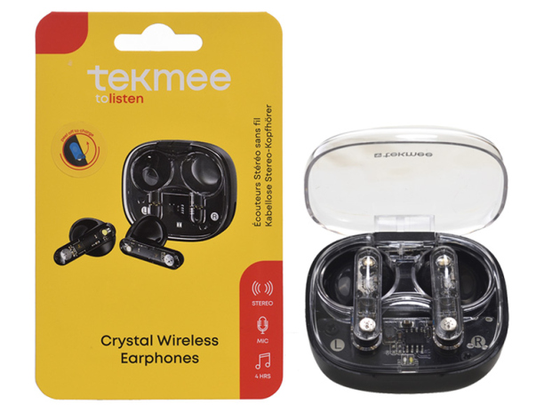 Tekmee Kopfhörer Wireless Stereo; transparent; UVP: 19,99 Euro