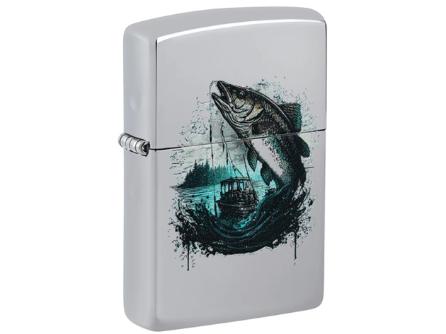 Zippo Feuerzeug - Fish and Boat