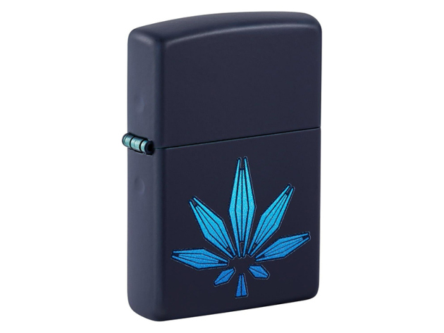 Zippo Feuerzeug - Cannabis  Black Light  Navy Blue
