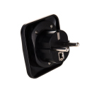 Reisestecker Adapter für Europa schwarz, einzeln