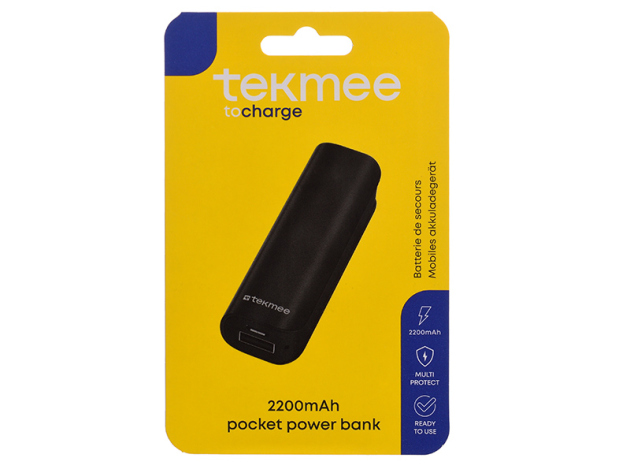 Powerbank Pocket 2200 mAh; schwarz