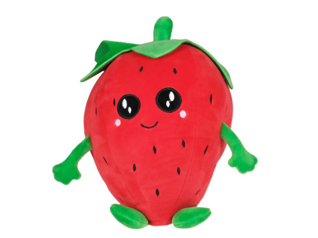 Plüsch Erdbeere mit Gesicht "Berry", Höhe 30cm, einzeln