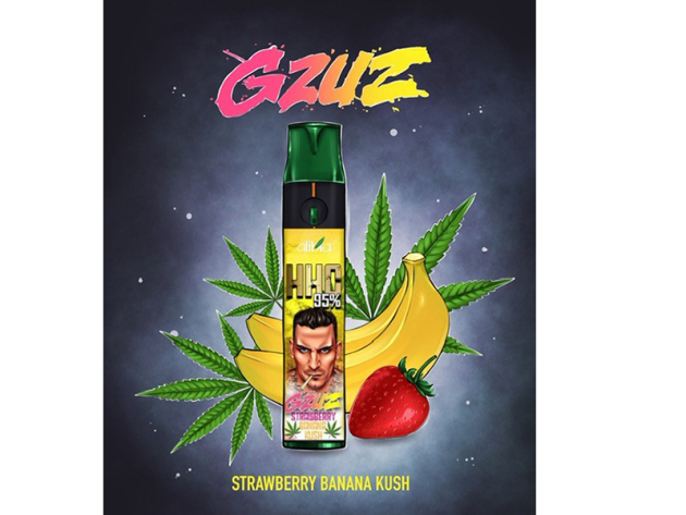 GZUZ 300 - Strawberry Banana Kush (Erdbeer, Banane, Pflnaze) - Einweg E-Shisha - HHC 95 %