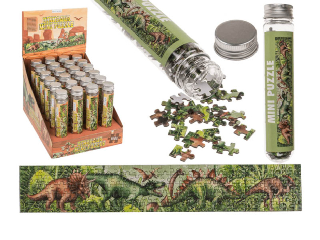 Mini-Puzzle, Dinosaurier, 150 Teile pro Set, 24er Display