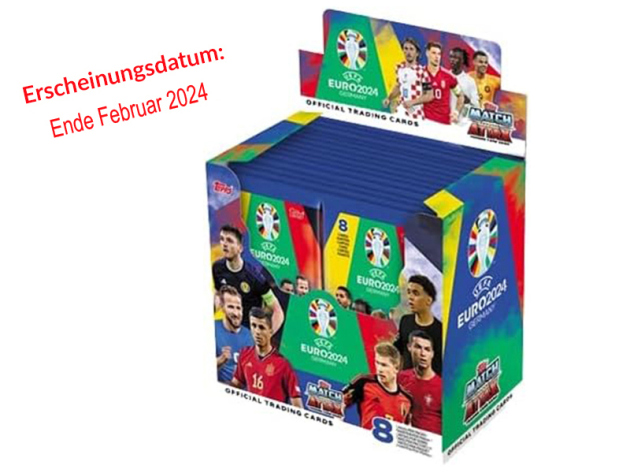 Topps UEFA Euro 2024 - Match Attax - Booster Trading Cards; 36er Display