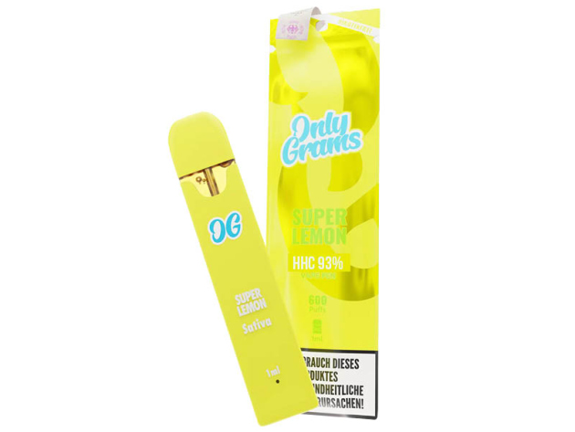 Only Grams - Super Lemon (Zitrone) - Einweg E-Shisha - HHC 96 %