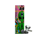 Glasbong "Tripply Alien" Black Leaf, Höhe 40cm; Ø 5,1cm; Schliff 18,8mm