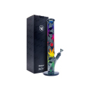 Glasbong "Leaves Gradient" Black Leaf, Höhe 40cm; Ø 5,1cm; Schliff 18,8mm