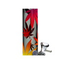 Glasbong "Leaves Gradient" Black Leaf, Höhe 40cm; Ø 5,1cm; Schliff 18,8mm