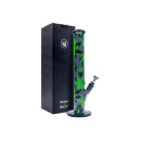 Glasbong "Leaves Green" Black Leaf, Höhe 40cm; Ø 5,1cm; Schliff 18,8mm