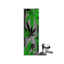 Glasbong "Leaves Green" Black Leaf, Höhe 40cm; Ø 5,1cm; Schliff 18,8mm