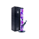 Glasbong "Pink Leaves" Black Leaf, Höhe 40cm; Ø 5,1cm; Schliff 18,8mm