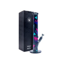 Glasbong "Leaves 37,2" Black Leaf, Höhe 40cm; Ø 5,1cm; Schliff 18,8mm