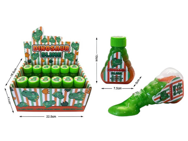 Schleim "Dinosaurier" Kacke grün, 12er Display