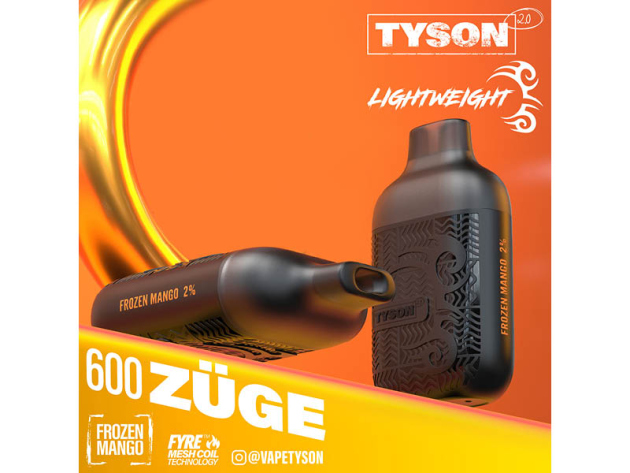 Tyson 2.0 - Frozen Mango (Mango) - E-Shisha - 20mg - 600 Züge