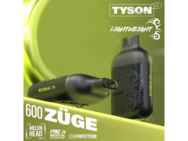 Tyson 2.0 - Melonhead (Melone) - E-Shisha - 20mg - 600 Züge
