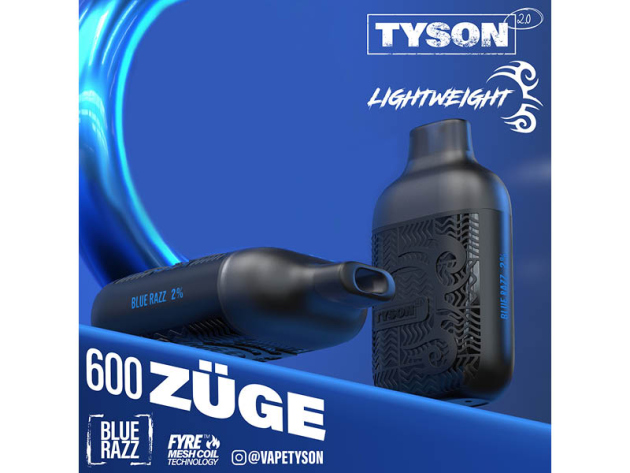 Tyson 2.0 - Blue Razz (Blaue Limonade) - E-Shisha - 20mg - 600 Züge