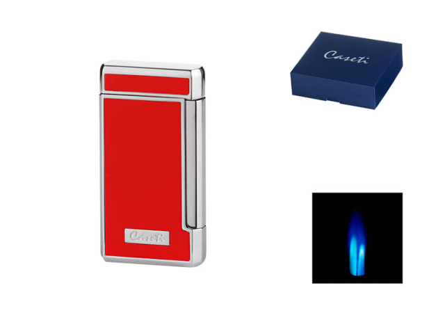 Zigarrenfeuerzeug "Caseti" Cigar, rot, 2er Jet-Flame