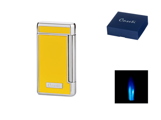 Zigarrenfeuerzeug "Caseti" Cigar, gelb, 2er Jet-Flame
