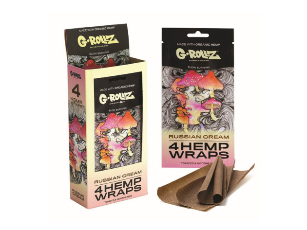 G-ROLLZ 4x "Russian Cream" Flavored Hemp Wraps (4x15 Blunts)