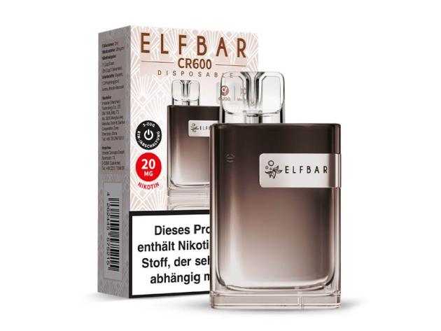 ELFBAR Crystal CR 600 - "Classic Ice Coffee" (Kaffee, Vanilieneis) -