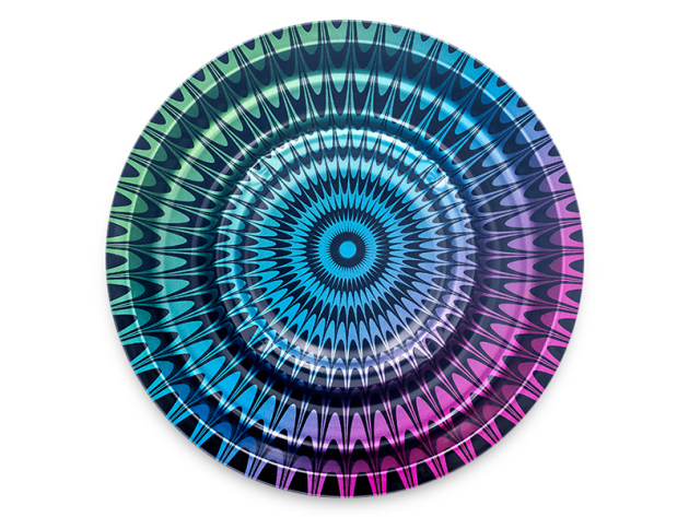 Aschenbecher "Coffeeshop Ashtray - Trippy1"; Ø 16cm; 4er Pack - beidseitig bedruckt