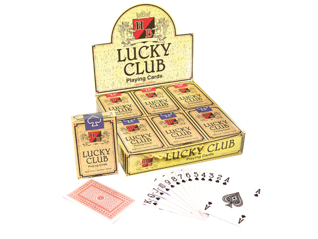 Spielkarten "Lucky Club" Gold, 9x6cm; 12er Display