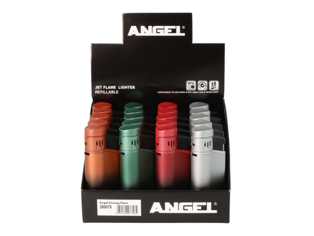 Sturmfeuerzeuge "Angel", metallicfarben, Jet-Flame, 20er Display
