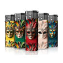 Elektrofeuerzeuge "VENEDIG MASK", 5-fach sortiert; 50er Display