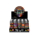 Elektrofeuerzeuge "PSYCHEDELIC", 5-fach sortiert; 50er Display