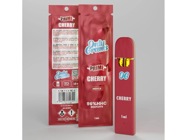 Only Grams - Cherry Indica Prime (Kirsche) - Einweg E-Shisha - HHC 96 %