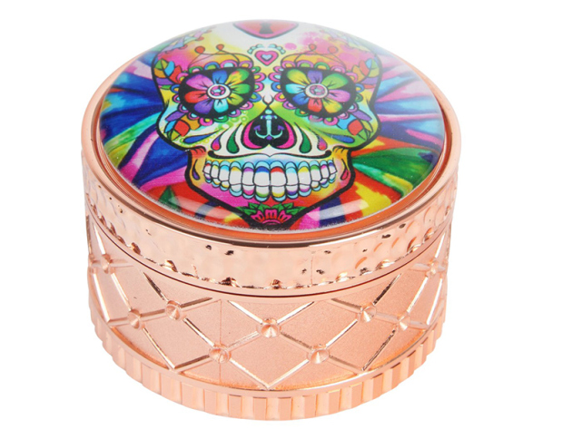 Grinder "Skull". rosegold; 4-tlg.; Ø 6cm
