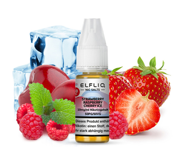 ELFBAR Elfliq - Strawberry Raspberry Cherry Ice (Erd- u. Himbeere, Kirsche, Ice) - Liquid - 10 mg/ml - 10 ml