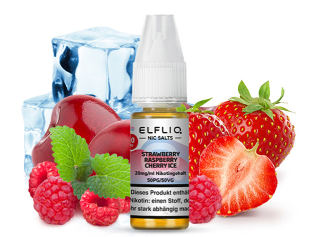 ELFBAR Elfliq - Strawberry Raspberry Cherry Ice (Erd- u. Himbeere, Kirsche, Ice) - Liquid - 20 mg/ml - 10 ml