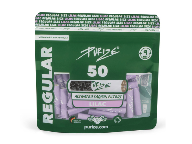 PURIZE Liliac, 50er Pack, Regular Size; Aktivkohlefilter