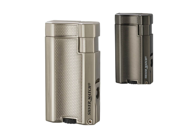 Zigarrenfeuerzeuge "London", Jet Doppel-Flamme inkl. Zigarrenlocher, 8er Display